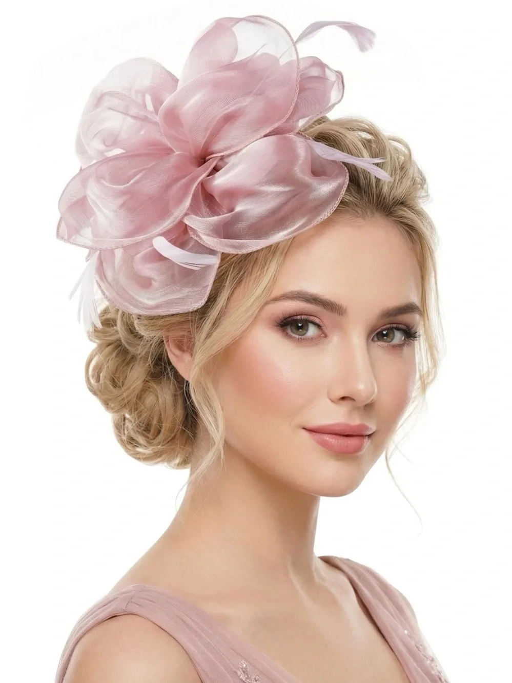 Pink Fascinator Tea Party Derby Hat for Women OS